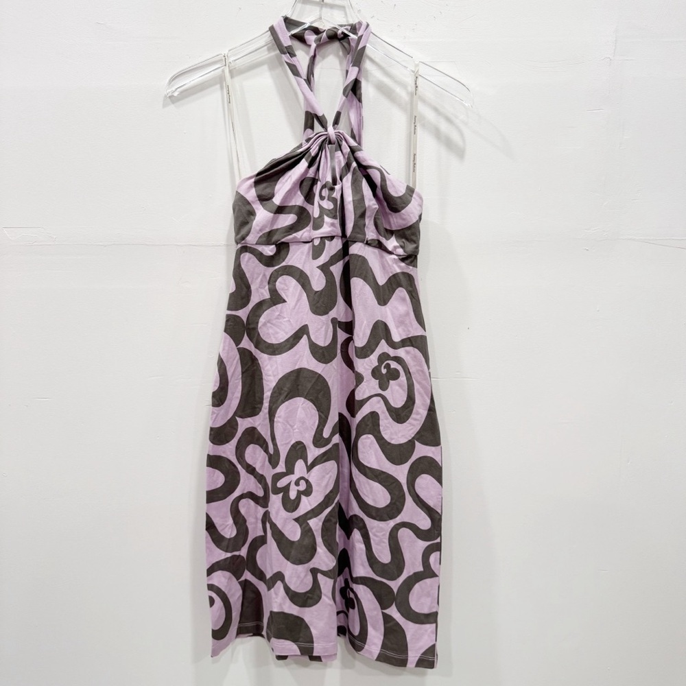 Tommy Bahama Tie Halter Mini Dress Printed X-Small Supima Cotton